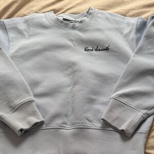 René Lacoste Light Blue Crewneck Sweatshirt for Women